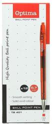 Optima Golyóstoll OPTIMA nyomógombos TB 401 0, 7 mm piros (10993) - robbitairodaszer