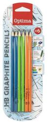 Optima Grafitceruza OPTIMA HB háromszögletű 6 darabos (100146) - robbitairodaszer