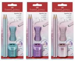 Faber-Castell Grafitceruza szett FABER-CASTELL Sparkle gyöngyházfényű metál + hegyező és radír (118282) - robbitairodaszer
