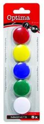 Optima Táblamágnes OPTIMA 25mm 5 darabos vegyyes színű (22451)