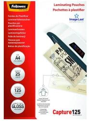 Fellowes Lamináló fólia FELLOWES A/4 125 mikron fényes 25/csom (5396301) - robbitairodaszer