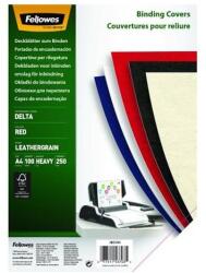 Fellowes Hátlap FELLOWES Delta A/4 250g matt bőrhatású piros 100/csom (5370305)