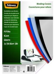 Fellowes Előlap FELLOWES Futura A/4 280 mikron polipropilén matt fekete 100/csom (5476602) - robbitairodaszer