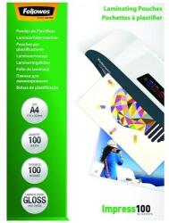Fellowes Lamináló fólia FELLOWES A/4 100 mikron fényes 100/csom (5351111) - robbitairodaszer
