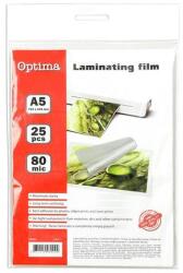Optima Lamináló fólia OPTIMA A/5 80 mikron fényes 25/csom (20260) - robbitairodaszer