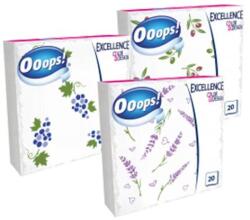 Ooops! Szalvéta OOOPS! Excellence Color&Design 3 rétegű mintás 20 lapos - robbitairodaszer