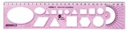 Optima Sablon vonalzó OPTIMA hajlékony pink 30cm (53070) - robbitairodaszer