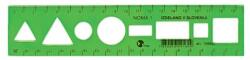 Optima Sablon vonalzó OPTIMA hajlékony zöld 20cm (53067) - robbitairodaszer