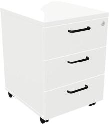 Nowystyl Konténer NOWYSTYL Easy Space mobil irodai 430x480x600 mm 3 fiókos zárható fehér fekete foganytúval (WNICM305P-CZBIBIBI00) - robbitairodaszer