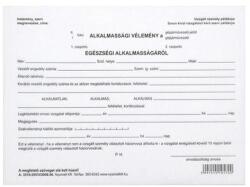  Nyomtatvány egészségi alkalmassági vélemény (22146) - robbitairodaszer