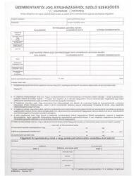 Vectraline Nyomtatvány üzembentartói jog átruházásáról szóló szerződés VECTRALINE A/4 álló 4 példányos (AREND4/2010) - robbitairodaszer