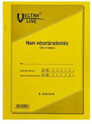 Vectraline Nyomtatvány napi pénztárjelentés VECTRALINE A/4 álló 25x4 példányos (B13-25/V)