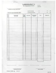 Vectraline Nyomtatvány leltárfelviteli ív áru és göngyöleg felvételére VECTRALINE 50x3 (B14-30/V)