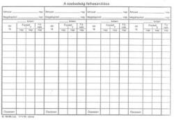  Nyomtatvány szabadság nyilvántartólap A/5 - robbitairodaszer