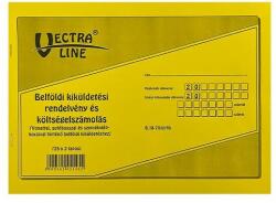 Vectraline Nyomtatvány belföldi kiküldetési rendelvény és költségelszámolás VECTRALINE fekvő A/4 25x2 példányos (B18-70/ÚJ)
