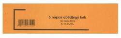  Nyomtatvány ebédjegy 5 napos kék (22506) - robbitairodaszer