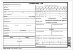  Nyomtatvány terhes törzslap 6 lapos A/5 fekvő (22721) - robbitairodaszer