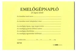  Nyomtatvány emelőgépnapló A/5 fekvő (22963) - robbitairodaszer