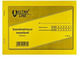 Vectraline Nyomtatvány személygépkocsi menetlevél VECTRALINE A/5 fekvő 100 lapos (DGJ-31/A/5) - robbitairodaszer