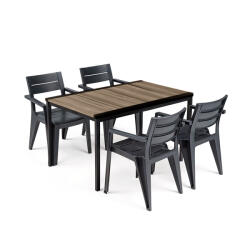 Keter Amari 4+1 kerti bútor garnitúra szett kőris-grafit 260567_246188_4