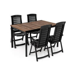 Keter Portico 4+1 kerti bútor garnitúra szett dió-grafit 260568_221068_4