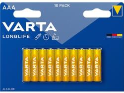VARTA Elem, AAA mikro, 10 db, műanyagmentes, VARTA "Longlife (VELEAAA10R) - fiorex