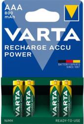 VARTA Tölthető elem, AAA mikro, 4x800 mAh, előtöltött, VARTA "Power (VAKU04) - fiorex