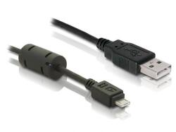 Delock Kábel USB2.0 -A Apa to USB- micro A Apa 1m Fekete, Kábel (DL82298)