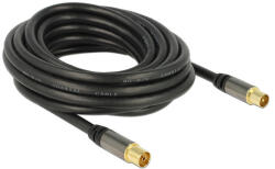 Delock Antennakábel IECkoax-Dugó IECkoax-Hüvely RG-6/U 5 m Fekete