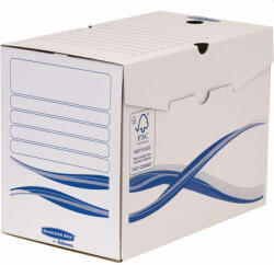 Fellowes Archiváló doboz A4, 200 mm, FELLOWES Bankers Box Basic, 25 db/csomag, kék-fehér (4460402) - cartridge