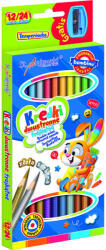 IconIQ BAMBINO Iskolai háromszög alakú ceruza kétoldalas 12/24 szín + hegyező (98460-KX5485)