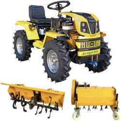 ProGarden Minitractor ProGARDEN Campo T18 V25.1 4x4, 18CP, benzina, hidraulica fata-spate, roti 6.00-12 cu freza tractata si tocator vegetatie (4560000103PFT)
