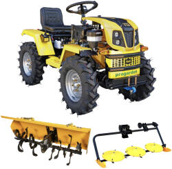 ProGarden Minitractor ProGARDEN Campo T18 V25.1 4x4, 18CP, benzina, hidraulica fata-spate, roti 6.00-12 cu freza tractata si cositoare rotativa cu discuri (4560000103PFC)