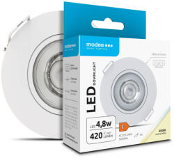 Modee LED Mélysugárzó Kerek 4, 8W 4000K IP20 D80xH32mm ROT (420 lumen) fehér ERP (ML-DL4000K4-8WR-WN) - dinavill