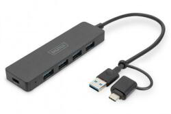 ASSMANN Assmann-DIGITUS USB 3.0 Hub 4 portos, Slim Line - DA-70235 (DA-70235)