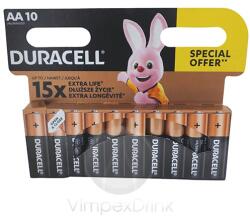 Duracell elem 10db basic AA
