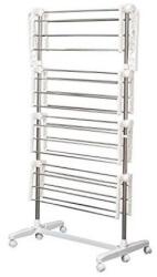 Homcom szárítógép, összecsukható, 4 állítható polc, 80-142 x 55 x 172 cm, fehér / ezüst (03-0063) Ruhaszárító