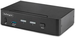 StarTech StarTech. com D86A2-2-PORT-8K-KVM KVM kapcsoló Fekete (D86A2-2-PORT-8K-KVM)