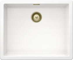 SCHOCK Schock Greenwich N-100L konyhai mosogatótálca 556 x 456 mm Cristadur Polaris, hófehér és szűrőkosár, túlfolyó takaró White Gold (SETGN100LPOPVWGO)