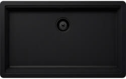 SCHOCK Schock Greenwich N-100XL konyhai mosogatótálca 750 x 456 mm Cristadur Puro, intenzív fekete és szűrőkosár, túlfolyó takaró Puro (SETGN100XLPUPVPUR)