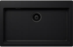 SCHOCK Schock Signus N-100XL konyhai mosogatótálca 790 x 500 mm Cristadur Puro, intenzív fekete és szűrőkosár, túlfolyó takaró Puro (SETSN100XLPUPVPUR)