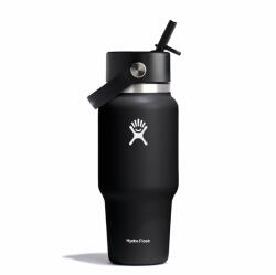Hydro Flask 24 OZ Wide Flex Straw Travel Bottle Black Hőtartó kulacs