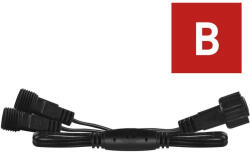 EMOS EMOS D1ZB03, Elosztó sorolható Standard fény füzérekhez, fekete, 0, 5 m, kültéri és beltéri (D1ZB03)