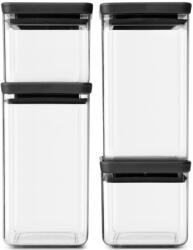 Brabantia 4db-os tárolóedény készlet - sötétszürke 2x1, 6L + 2x0, 7L (122422)