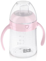LOVI Első csőrös Itatópohár 150ml 6h+ - Rózsaszín - pindurka