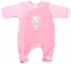 Asti Vékony, pamut, elöl patentos kislány rugdalózó Balerina mintával