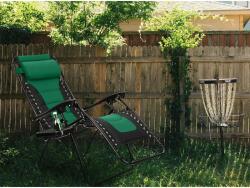  Összecsukható kerti nyugágy - zöld/fekete