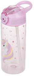 Baagl Tritán Kulacs 500 ml-es Szívószálas - Rainbow Unicorn