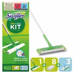 Swiffer Felmosó Szett, 8 törlőkendő, 3 tisztító kendő (8006540317242)