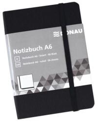 DONAU Caiet Donau A6, negru, liniat